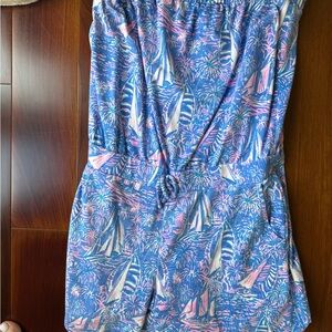 Lilly Pulitzer Blue and Pink Swim Coverup